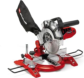 Einhell Scie à onglet TC-MS 2112 (1600 W, Largeur de coupe maximale : 120 mm, Table pivotante, Tête de scie inclinable, Sac à poussière et blocage de sécurité)
