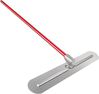 VEVOR Truelle de Maçon 1200x200 mm Bull Float, Grande Taloche Couteau à Enduire avec 3 Poignées de 1800 mm, Spatule Pro