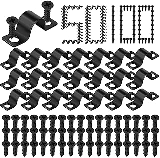 50 Pièces Fixation Grillage Rigide sur Mur Fixation Grillage Rigide sur Poteau 10mm - Matériau en Acier au Carbone Utilisables Pour Fixer des Tuyaux des Câbles et La Reconstruction de Lignes