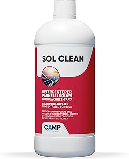 CAMP Sol Clean concentré - Nettoyant concentré pour panneaux solaires, séchage rapide - Élimine saletés, poussières, smog et calcaire, améliore le rendement énergétique, 1 l