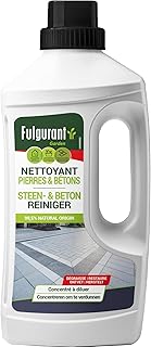 Fulgurant - Nettoyant Pierres et Béton, Ecocert 100% naturel, Nettoie, Dégraisse, Restaure et uniformise l