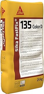 SIKA - Mortier pour jointoiement de pavés extérieur - Sika FastFix 135 Color D Gris - Bonne adhérence sur pavés, pierres naturelles et produits à base de liant hydraulique - Fissuration réduite - 25kg