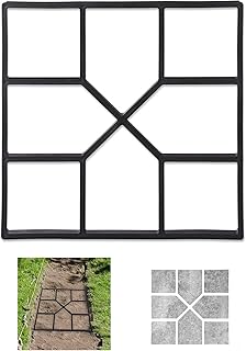 Relaxdays Moule pour béton, coffrage couler soi même, forme fonte pour pavés, 40x40 cm, plastique robuste, noir