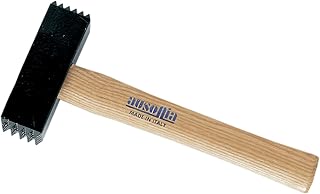 AUSONIA - 45180 MARTEAU POUR BOUCHARDAGE BOUCHARDE 1000 GRAMMES AVEC TÊTE FORGÉE EN ACIER C45 TREMPÉE PAR INDUCTION ET PEINTE AVEC REVÊTEMENT ÉPOXYDE ET MANCHE EN BOIS DE 27 CM