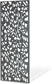 TERRE JARDIN - Panneau Décoratif Extérieur, 160 x 60 cm, en Métal - Claustra Décoratif Jardin, Terrasse, Balcon, Motif Végétal, Floral - Panneau Occultant, Brise Vue, Idéal Plantes Grimpantes