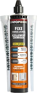 SINTO Scellement Chimique Charges Lourdes - 300 ml - Fixer et Sceller des Charges Lourdes - Matériaux Creux et Pleins - Simple d