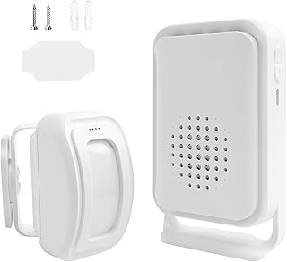 Detecteur de Passage, Alarme Detecteur de Mouvement, Alarme Detecteur Exterieur sans Fil, Sonnette Entrée Magasin, Alarme Maison sans Fil, Alarme Porte