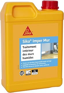 SIKA - Resine pour traitement des murs humides - Sika Imper Mur - Anti-salpêtre, anti-moisissures, anti-humidité pour mur intérieur - Multi-supports - Séchage rapide - 2L