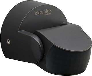 Oktaplex Bea détecteur de Mouvement extérieur IP65 orientable à 180° capteur Infrarouge portée de 10m 230V Anthracite avec capteur de crépuscule