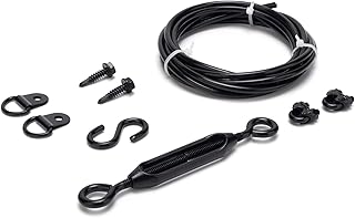 Kit de réparation de porte anti-affaissement pour clôture en bois, kit de câble de support de portail anti-affaissement, kit de matériel pour clôture en bois, kit de réparation de porte en