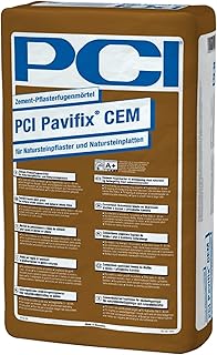 PCI Pavifix CEM Mortier de ciment pour pavés en pierre naturelle, pierre naturelle, béton, 25 kg, gris