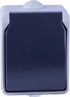 Dio - Prise 2P+Terre en saillie Aquatop IP54 - Gris et Blanc