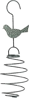 Kadax Nichoir à Oiseaux à Suspendre dans Le Jardin, Balcon, Sauvages, mangeoire pour Oiseaux en Acier, mangeoire pour Oiseaux résistante aux intempéries, décoration,Wert (Plume)