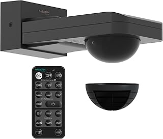 Oktaplex Tea détecteur de Mouvement extérieur Anthracite 360 degrés INCL. télécommande capteur Infrarouge 230V IP65 pour Plafond et Mur
