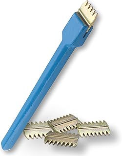 Footprint Lot de 5 ciseaux à double extrémité 2,5 cm et 5 peignes doubles inclus Outils à main essentiels pour maçon ou maçon de pierre